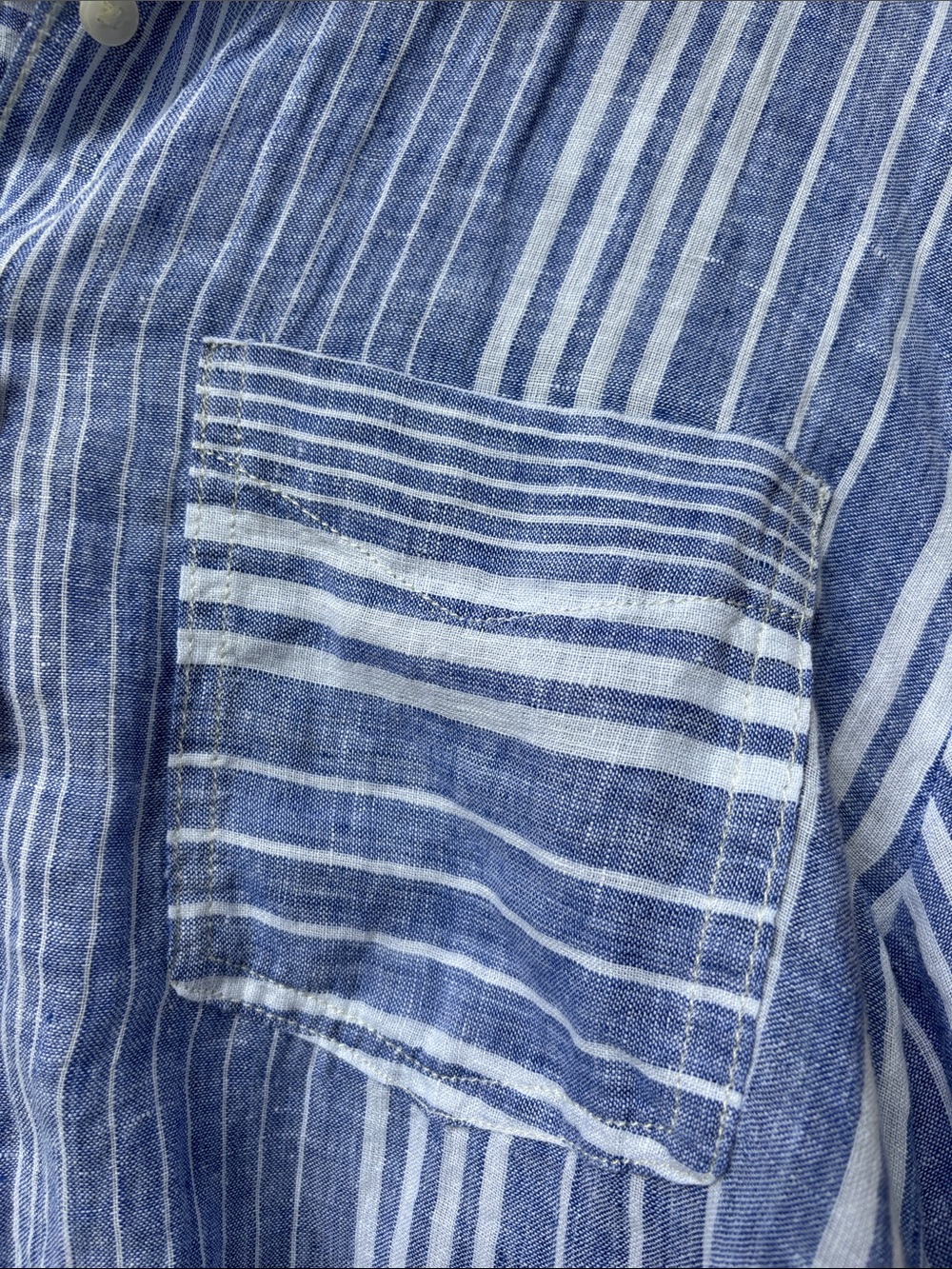 NWT Anthropologie Maeve Shrunken Bennet 100% Linen Button Down Shirt Medium - Picture 4 of 6
